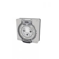 Buffalo -u00a0Socket IP66 32A 250V~ 3 Round Pin, Less Enclosure  x1 - BUSO332LE