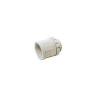 Cobra -u00a0Adaptor Plain to Screwed 20mm with Lock Ring PVC Grey  Electric Grey x150 - CBAPS20L