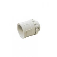 Cobra -u00a0Adaptor Plain to Screwed 25mm with Lock Ring PVC Grey  Electric Grey x80 - CBAPS25L
