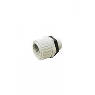 Cobra -u00a0Gland Straight 20mm for Corrugated Conduit with Lock Ring PVC Grey  Electric Grey  x100 - CBGSCC20L