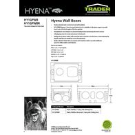 Plastic Wall Box Recessed 1 Gang with Sliding Nuts  x25 - HY1GPWBR