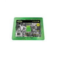 Hyena -u00a0Half Saddle 20mm Stainless Steel Grade 316 with 6.5mm Diameter Fastener Hole, Plastic Box, 100 per box  x100 - HYHS20SSB