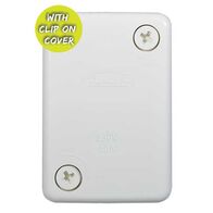 Hyena -u00a0Junction Box Plastic with 3 Fixed Twin Screw Terminals 40A 250V Large Profile Fast Fit Clip On Cover White  x10 - HYJB3TSC