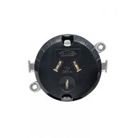 Hyena - Surface Socket, 250V, 10A, Three Pins, Small "Easy Grip". Pin Locating Ribs  Black x10 - HYPP1GSBK