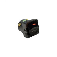 Meerkat -u00a0Switch Mechanism 32A 250V~, PUMA DOLLY SHAPE, (Labelled OVEN)  Black x5 - MESW32OVENBK
