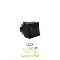 Double Pole Switch Mechanism 10AX 250V~  Black x5 - MESWDPBK