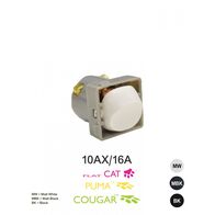 Meerkat - Switch Mechanism 10AX/16A 250V~  Matt White x50 - MESWMW