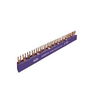 Wolverine -u00a0Busbar Insulated Fork 80 Amp 3 Pole 18 Module Purple  x15 - WOBBF183