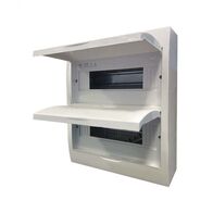 Wolverine -u00a0Switchboard Surface Mount 24 Way 100A 415V~ IP40 with White Door for Indoor Use  x1 - WOSB24