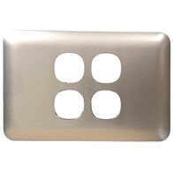 Switch 4 Gang Elite Silver Cover