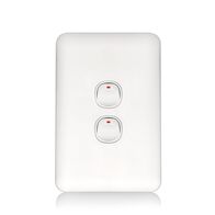 Switch 2 Gang 10 Amp Slim Wafer