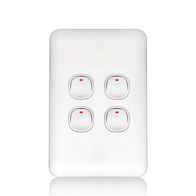 Switch 4 Gang 10 Amp Wafer