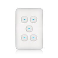 Switch 5 Gang 10 Amp Slim Elite