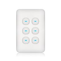 Switch 6 Gang 10 Amp Slim Elite