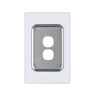 Glass Two Gang Switch Body And Cover Only