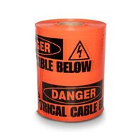 Underground Tape "Caution Electrical Cable Below " Orange Width 300mm x Length 500m