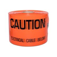 Underground Tape "Caution Electrical Cable Below " Orange Width 150mm x Length 500m