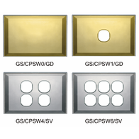 GS 2 Gang Cover Plate - Silver - GS/CPSW2/SV