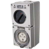 3 Phase 4 Round Pin Combo - 10Amp - RESISTIVE ORANGE - IP/CO3PH410/RO