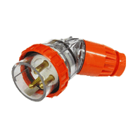3 Round Pin Angled Plug - 20Amp - IP/PLA3PH320R