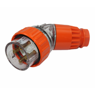 3 Phase 4 Round Pin Angled Plug - 32Amp - IP/PLA3PH432