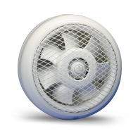 180mm window/wall fan 240v gravity louvre