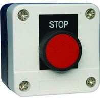 PUSH BUTTON - 1 SR STOP RED ON LABEL - PB5-M111H29