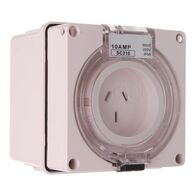 Single Phase 3 Flat Pin Socket - 10Amp - IP/SC310
