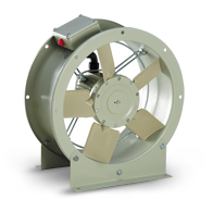 Short cased in-line duct fan 350mm 4 pole 1Ph