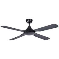 Discovery II 1220mm 4 Blade ABS Ceiling Fan Only Matt Black