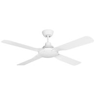 Discovery II 1320mm 4 Blade ABS Ceiling Fan Only White