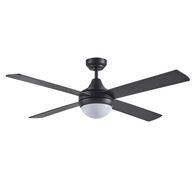 Link 1220mm 4 Blade Ceiling Fan & Light 2 x E27 Matt Black