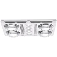 Profile Plus 4 Heat 3 in 1 Bathroom Heater Exhaust Fan with LED Lights White