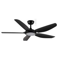 Esprit DC 1320mm 5 ABS Blade WIFI & Remote Control Ceiling Fan with Variable Dim 20w CCT LED Light Matt Black