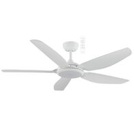 Esprit DC 1320mm 5 ABS Blade WIFI & Remote Control Ceiling Fan with Variable Dim 20w CCT LED Light Matt White