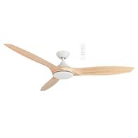 Newport DC 1420mm 3 ABS Blade WIFI & Remote Control Ceiling Fan with Variable Dim 18w CCT LED Light White/Oak