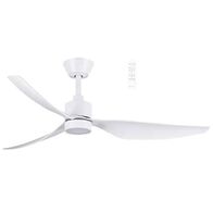 Genoa DC 1270mm 3 ABS Blade WIFI & Remote Control Ceiling Fan with Variable Dim 16w CCT LED Light  Matt White
