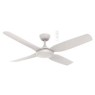 Viper DC 1320mm 4 Blade All ABS WIFI & Remote Control Ceiling Fan with Variable Dim 18w CCT LED Light Matt White