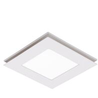 Flow Square 250mm Exhaust Fan & 12w Tricolour LED Light White