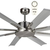 Albatross Mini DC 1650mm 65 8 Blade Remote Control Ceiling Fan Brushed Nickel