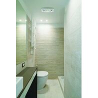 Contour 2  2 Heat 3 in 1 Bathroom Heater Exhaust Fan & 8w LED Light White