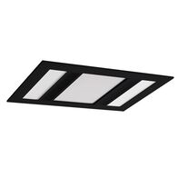 Phoenix 1000w Halogen 3 in 1 Bathroom Heater & High Extraction Exhaust Fan with 2 Tricolour LED Light Panels Black