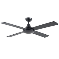 Link 1220mm 4 Blade Ceiling Fan Only Matt Black