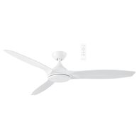Newport DC 1420mm 3 ABS Blade WIFI & Remote Control Ceiling Fan with Variable Dim 18w CCT LED Light Matt White