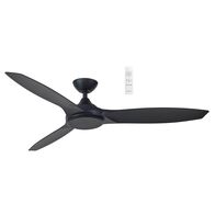 Newport DC 1420mm 3 ABS Blade WIFI & Remote Control Ceiling Fan Only Matt Black