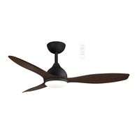 Elite DC 1220mm 3 ABS Blade WIFI & Remote Control Ceiling Fan with Variable Dim 18w CCT LED Light Matt Black/Walnut