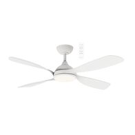 Hampton DC 1320mm 4 ABS Blade WIFI & Remote Control Ceiling Fan with Variable Dim 18w CCT LED Light Matt White