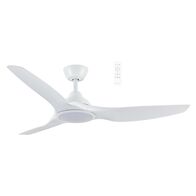 Impact DC 1320mm 3 ABS Blade WIFI & Remote Control Ceiling Fan with Variable Dim 20w CCT LED Light Matt White