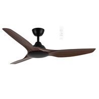 Impact DC 1320mm 3 ABS Blade WIFI & Remote Control Ceiling Fan Only Matt Black/Walnut