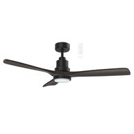 Mallorca Mini DC 1066mm 3 Timber Blade WIFI & Remote Control Ceiling Fan Variable Dim 24w CCT LED Light  Matt Black/Walnut